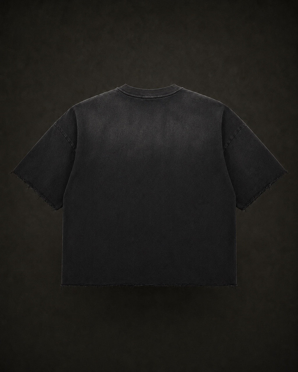 Black Sun Fade Raw Edge T-Shirt (oversized)