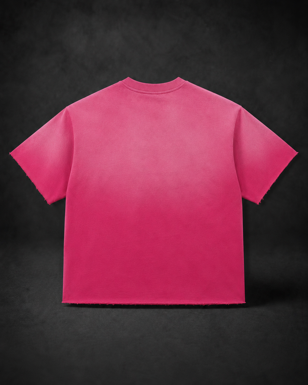 Pink Sun Fade Raw Edge T-Shirt (oversized)