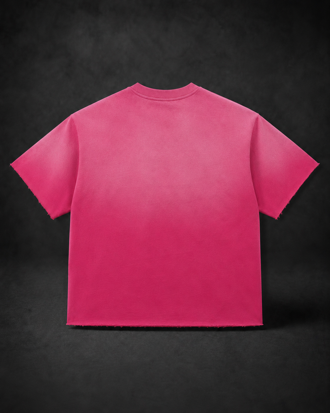 Pink Sun Fade Raw Edge T-Shirt (oversized)
